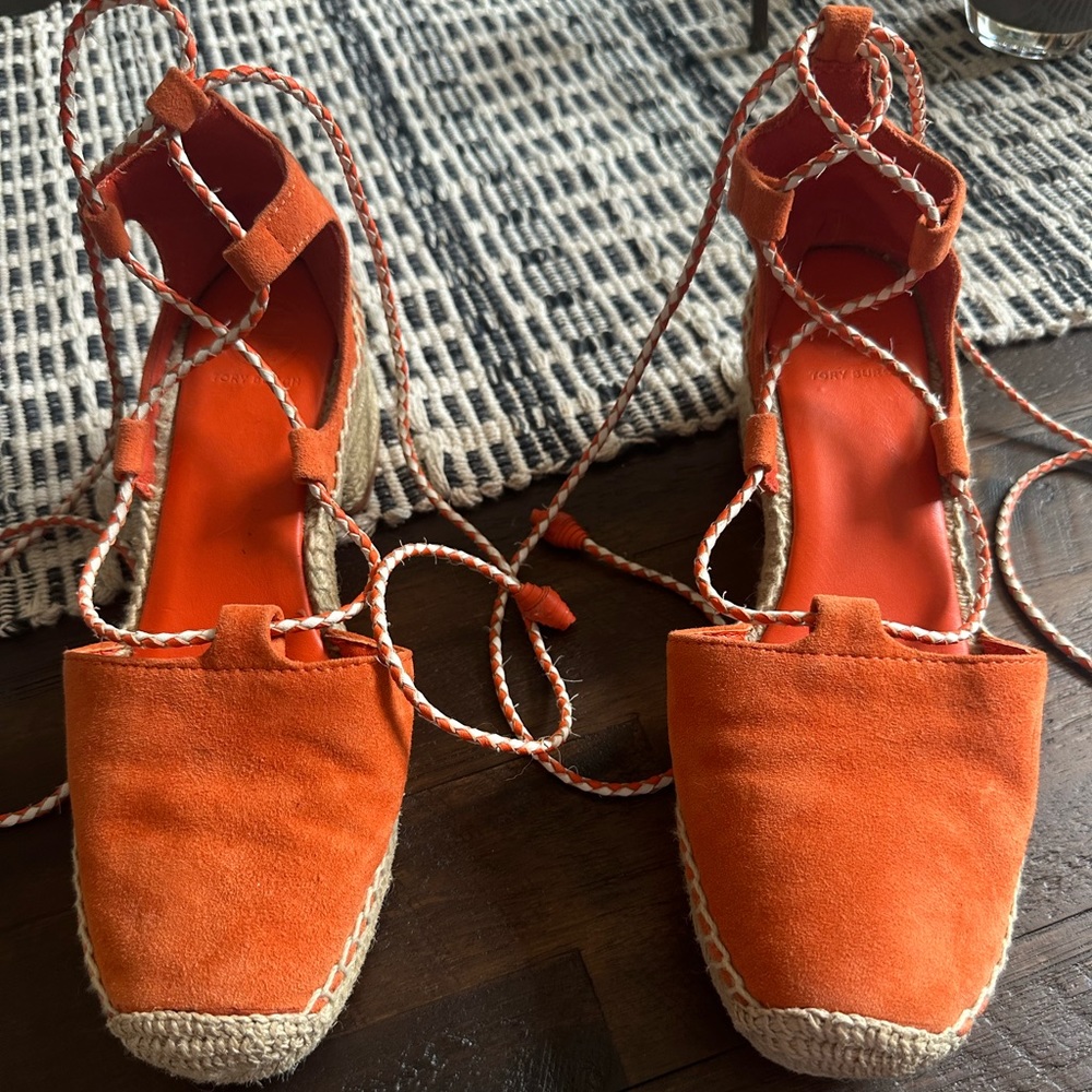Tory Burch tie up espadrilles